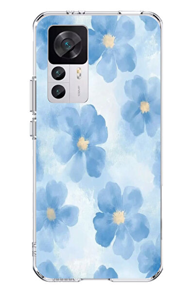 TechTree حافظة سيليكون متوافقة مع هاتف Xiaomi Mi 12T-12T PRO باللون الأزرق مطبوع