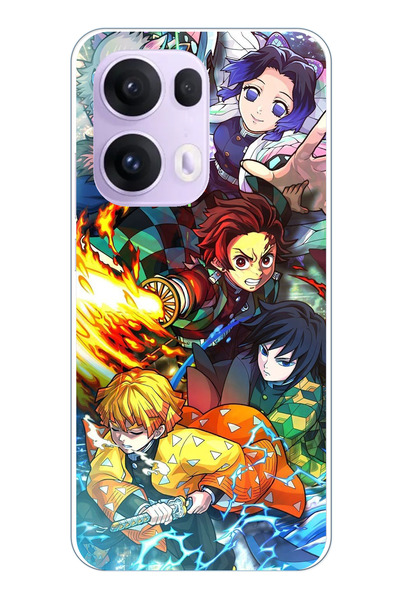 TechTree حافظة سيليكون متوافقة مع هاتف OPPO Reno 13 PRO من Demon Slayer: Demo...