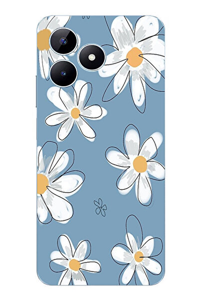 TechTree حافظة سيليكون متوافقة مع هاتف Realme Note 50 باللون الأزرق ديزي جارد...