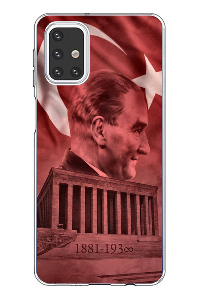 TechTree Samsung Galaxy M31S Compatible Ataturk Portrait and Anıtkabir Printed Silicone Case