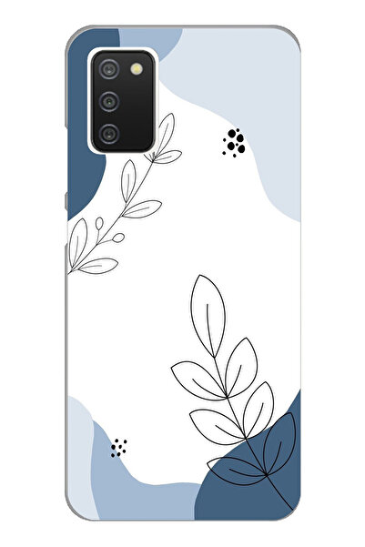 TechTree حافظة سيليكون متوافقة مع هاتف سامسونج جالاكسي A02S باللون الأزرق وخط...