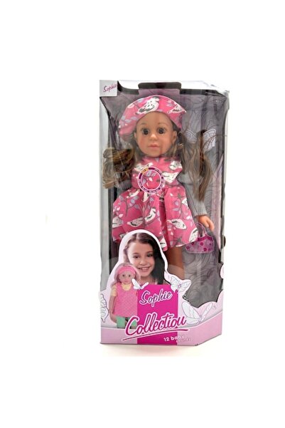OEM Doll with Hat, Sophie Collection, 12 Sounds, Pink Dress, 46 cm