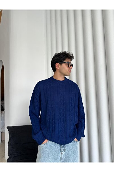 Zincirwear Kalın Saç Örgülü Triko Kazak