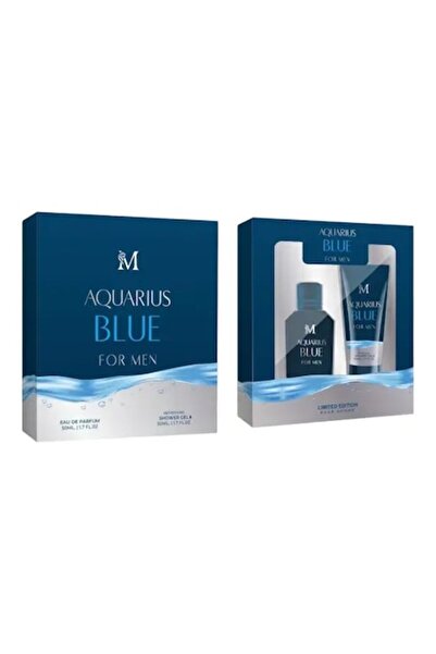 MONTAGE BRENDS Aquarius Blue eau de toilette and shower gel gift set + refillable perfume dispenser