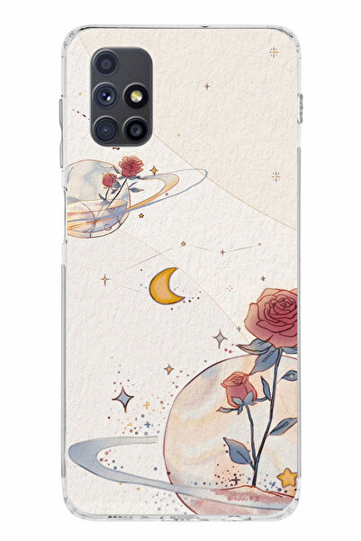 TechTree حافظة سيليكون متوافقة مع هاتف سامسونج جالاكسي M51، بتصميم كوكب ونجمة...