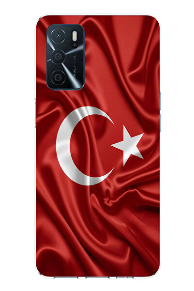 TechTree Oppo A16 Compatible Turkish Flag Printed Silicone Case