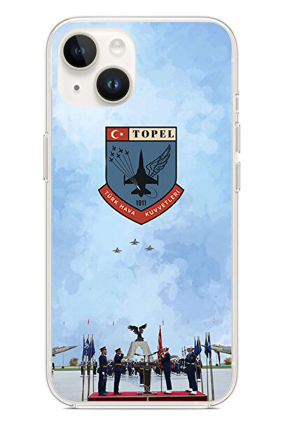 TechTree حافظة سيليكون متوافقة مع iPhone 14 PLUS من القوات الجوية التركية مطبوع