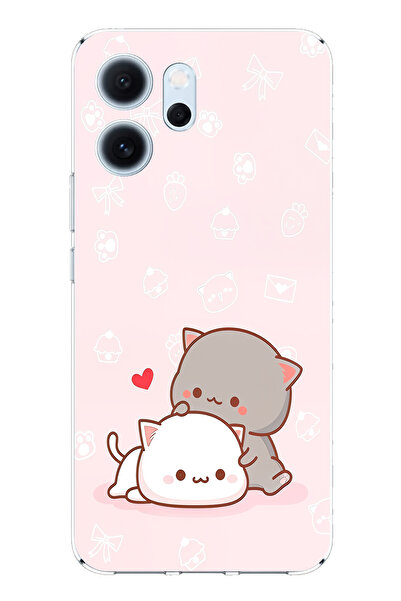 TechTree حافظة سيليكون متوافقة مع هاتف OPPO Reno 14F، لطيفة وريموتية، مطبوع