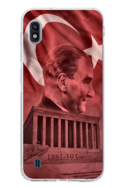 TechTree حافظة سيليكون متوافقة مع هاتف سامسونج جالاكسي A10 تحمل صورة أتاتورك وانيماتيك مطبوع