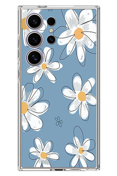 TechTree حافظة سيليكون متوافقة مع هاتف سامسونج جالاكسي S24 ULTRA باللون الأزر...