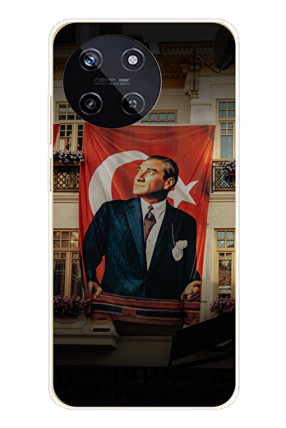 TechTree حافظة سيليكون متوافقة مع هاتف Realme 11 4G بتفاصيل علم كبير أتاتورك ...