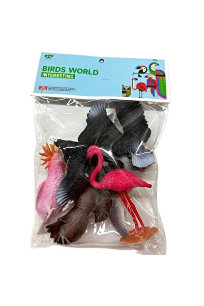 OEM Set de 6 figurine păsări exotice