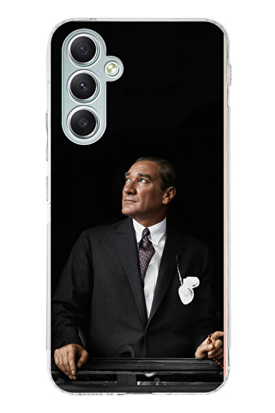 TechTree حافظة سيليكون متوافقة مع هاتف سامسونج جالاكسي A34 من Ufka Lider Atat...