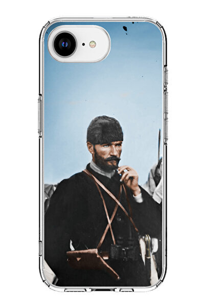 TechTree حافظة سيليكون متوافقة مع هاتف iPhone 16E من أتاتورك مطبوع