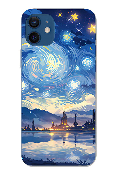 TechTree حافظة سيليكون متوافقة مع هاتف iPhone 12-12 PRO بتصميم السماء المرصعة...