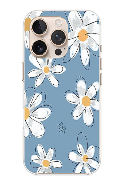 TechTree حافظة سيليكون متوافقة مع هاتف iPhone 16 PRO MAX باللون الأزرق ديزي ج...