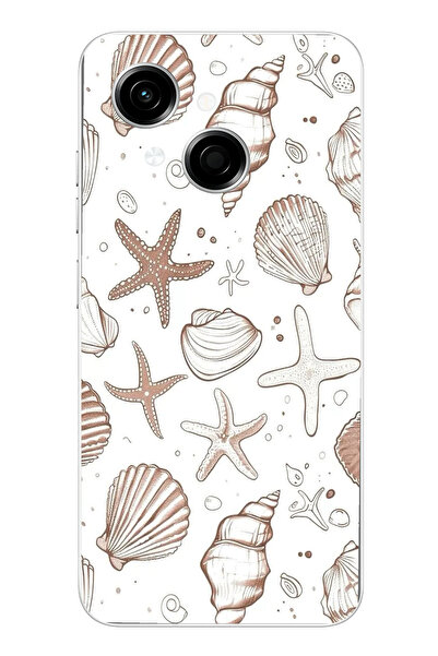 TechTree حافظة سيليكون مطبوع متوافقة مع هاتف Tecno Spark GO 1 باللون البني ون...