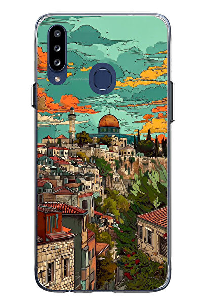 TechTree حافظة سيليكون متوافقة مع هاتف سامسونج جالاكسي A20S من فلسطين الحرة و...