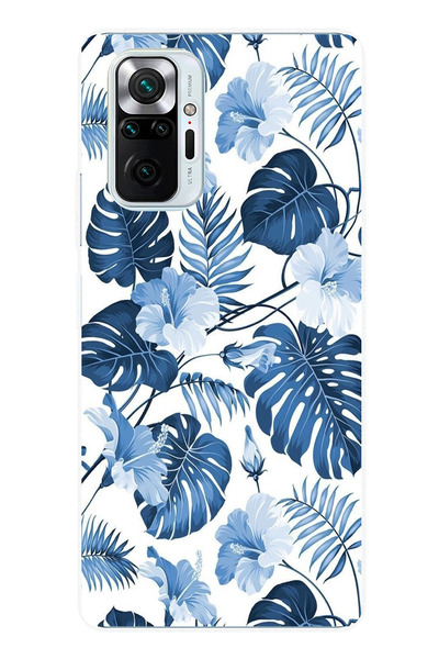 TechTree حافظة سيليكون مطبوع متوافقة مع هاتف Redmi Note 10 PRO بنمط أوراق الش...