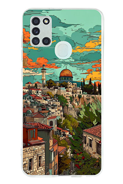 TechTree Samsung Galaxy A21S Compatible Free Palestine and Dome of the Rock Printed Silicone Case