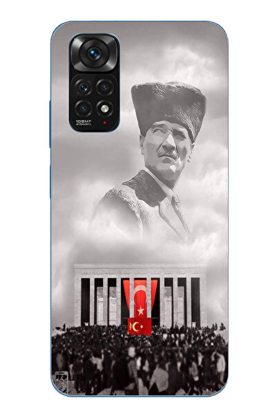 TechTree حافظة سيليكون من نوع Redmi Note 11-11S متوافقة مع Clouds Over the Leading Kalpakli Ataturk مطبوع