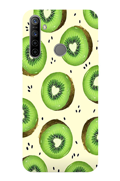 TechTree حافظة سيليكون متوافقة مع Realme 5i - 6i - C3 وشرائح الكيوي الأخضر وق...