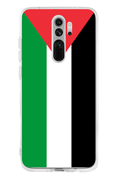 TechTree حافظة سيليكون متوافقة مع هاتف Redmi Note 8 بعلم فلسطين مطبوع