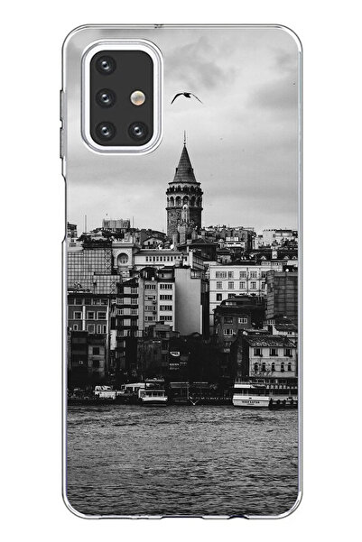 TechTree Samsung Galaxy M31S Compatible Printed Silicone Case with Galata Tower and Sea View