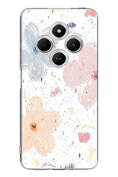 TechTree حافظة سيليكون مطبوع متوافقة مع هاتف Redmi 14C بنمط زهور تجريدية ونمط...