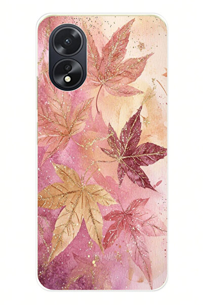 TechTree حافظة سيليكون متوافقة مع هاتف اوبو A38 باللونين الوردي والبورجوندي م...