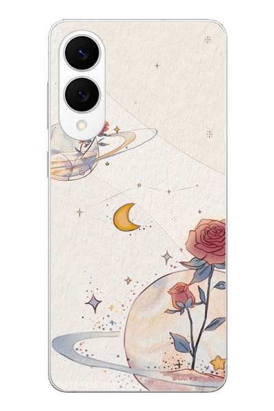 TechTree Samsung Galaxy S25 Edge Compatible Planet, Star and Rose Printed Silicone Case