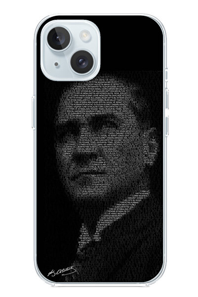 TechTree حافظة سيليكون متوافقة مع هاتف iPhone 15 مكتوب عليها Hitabe Yazılı At...