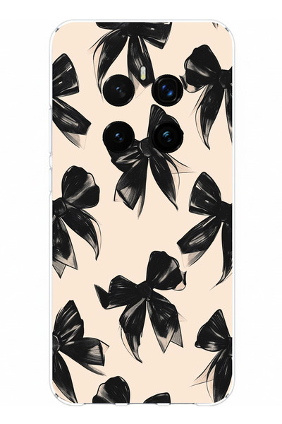 TechTree حافظة سيليكون مطبوعة بشريط أسود متوافقة مع هاتف Honor Magic 7 PRO