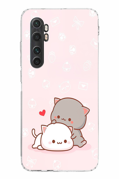 TechTree حافظة سيليكون متوافقة مع هاتف Mi Note 10 Lite، لطيفة وريموتية، مطبوع