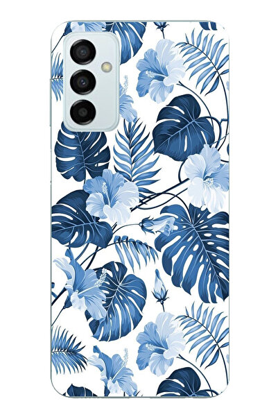 TechTree حافظة سيليكون مطبوع متوافقة مع هاتف سامسونج جالاكسي M14 بنمط أوراق ا...