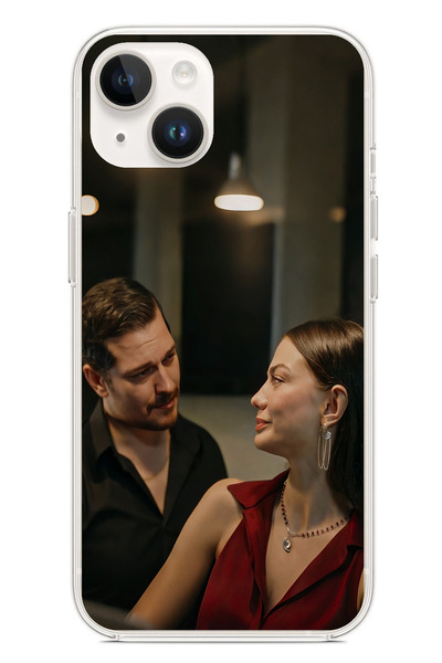 TechTree حافظة سيليكون متوافقة مع هاتف iPhone 14 PLUS - Eşref وNisan مطبوع