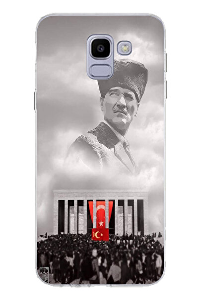 TechTree حافظة سيليكون متوافقة مع هاتف سامسونج جالاكسي J6 على شكل أتاتورك مطب...