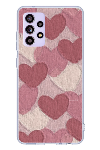 TechTree حافظة سيليكون متوافقة مع هاتف سامسونج جالاكسي A32 باللون الوردي البا...