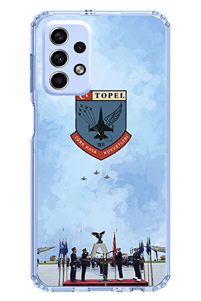 TechTree حافظة سيليكون متوافقة مع هاتف سامسونج جالاكسي A33 من القوات الجوية التركية مطبوع