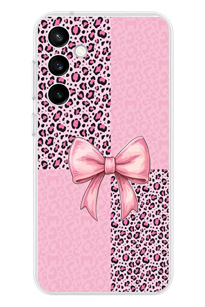 TechTree حافظة سيليكون متوافقة مع هاتف سامسونج جالاكسي S23 FE بنمط الفهد الور...