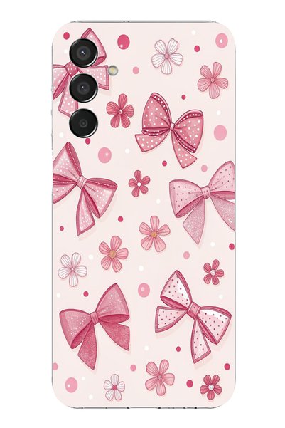 TechTree Samsung Galaxy M15 Compatible Pink Bow, Flower and Polka Dot Printed...