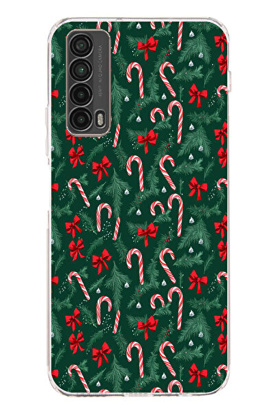 TechTree حافظة سيليكون متوافقة مع هاتف Huawei P Smart 2021 على شكل شجرة الصنو...