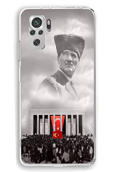 TechTree Redmi Note 10 / 10S Compatible Leader over the Clouds with Kalpak Ataturk Printed Silicone Case