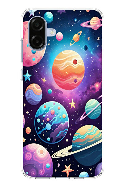 TechTree حافظة سيليكون مطبوع متوافقة مع هاتف سامسونج جالاكسي A07 بنمط الفضاء ...