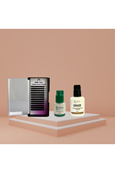 Royal Beauty Beginner's Kit – Ultra Super Bond Adhesive + Primer + Premium Eyelash Extensions