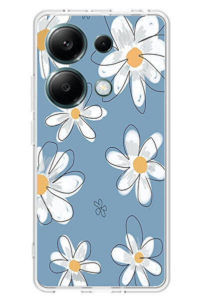 TechTree حافظة سيليكون متوافقة مع هاتف Redmi Note 13 PRO 4G باللون الأزرق ديز...