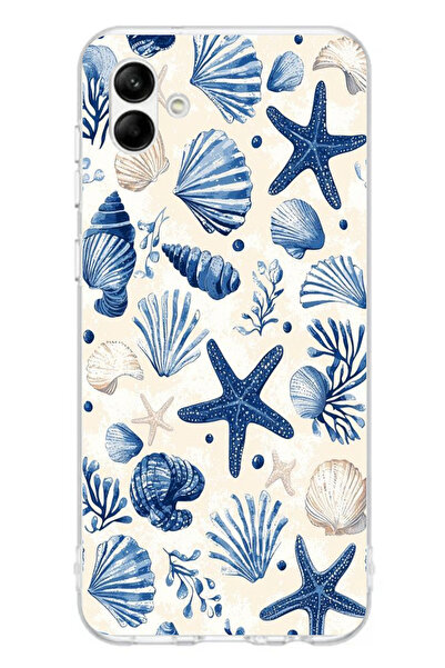 TechTree حافظة سيليكون مطبوع متوافقة مع هاتف سامسونج جالاكسي A06 بنمط صدفة ال...