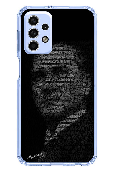 TechTree جراب سيليكون متوافق مع هاتف سامسونج جالاكسي A33 مكتوب عليه هتيبا للشباب ويحمل صورة أتاتورك مطبوع