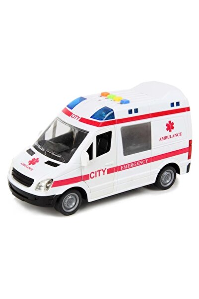 Wenyi Ambulance, GHEMOTOC®, friction car with light and sound effects, scale 1:16 white