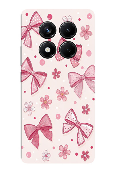 TechTree حافظة سيليكون متوافقة مع هاتف Redmi Note 14 PRO 5G باللون الوردي، عل...